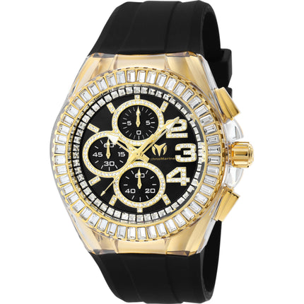 Technomarine Men's Watch - Cruise Glitz Chrono Crystal Black Dial Strap | TM-121011 ,