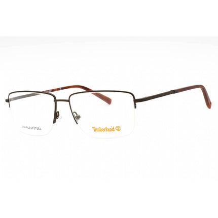 Timberland Men's Eyeglasses - Bronze/Other Rectangular Half Rim Frame | TB1773 038 ,
