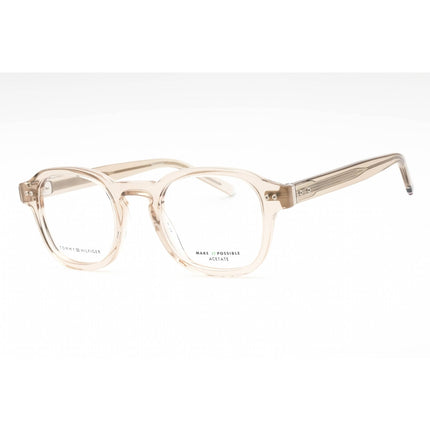 Tommy Hilfiger Men's Eyeglasses - Beige Plastic Round Full Rim Frame | TH 2033 010A 00 ,