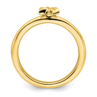 Sterling Silver Stackable Expressions Yellow-plated Star of David Ring | QSK1949 ,