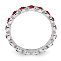 Sterling Silver Stackable Expressions January Swarovski Ring | QSK973 ,