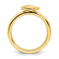 Sterling Silver Stackable Expressions Gold-plated Heart Ring | QSK1622 ,