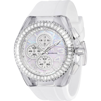 Technomarine Men's Watch - Cruise Glitz Chronograph White Silicone Strap | TM-121024 ,