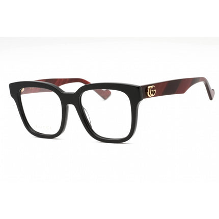 Gucci Unisex Eyeglasses - Black/Burgundy Plastic Square Full Rim Frame | GG0958O 008 ,