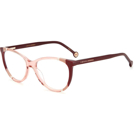Carolina Herrera Women's Eyeglasses - Burgundy Nude Plastic Cat Eye | CH 0064 0C19 ,