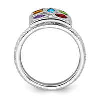 Sterling Silver Stackable Expressions Gemstone Ring | QSK796 ,