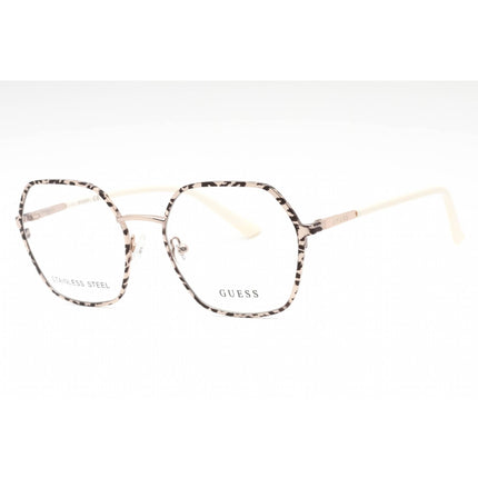 Guess Women's Eyeglasses - Pink Gold Geometric Full Rim Metal Frame | GU2912 033 ,