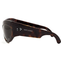 Saint Laurent Women's Sunglasses - Havana Acetate Cat Eye Frame Grey Lens | SL73 002 ,