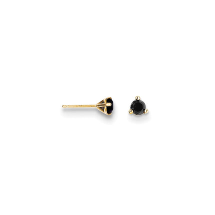 14k Black Diamond Stud Earrings ,