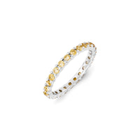 Sterling Silver Stackable Expressions Citrine Ring | QSK1217 ,