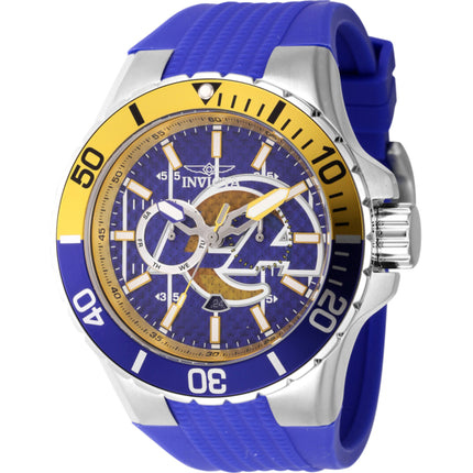 Invicta Men's Watch - NFL Los Angeles Rams Quartz Blue and Yellow Dial Strap | 45405 ,