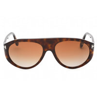 Tom Ford Men's Sunglasses - Dark Havana Pilot Frame Gradient Brown Lens | FT1001 52F ,