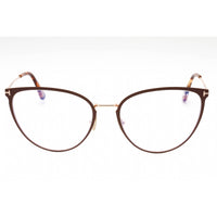 Tom Ford Women's Eyeglasses - Matte Brown Metal Cat Eye Full Rim Frame | FT5840-B 046 ,