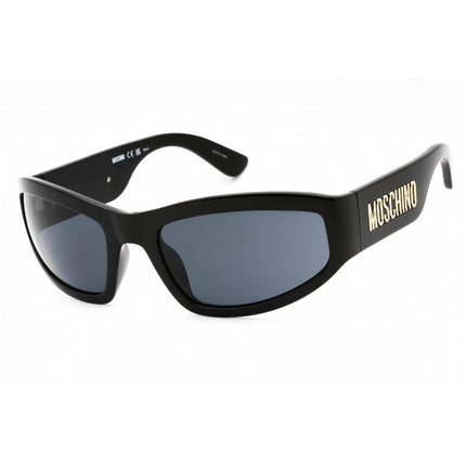 Moschino Men's Sunglasses - Black Plastic Full Rim Rectangular | MOS164/S 0807 IR ,