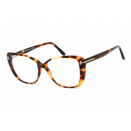 Tom Ford Women's Eyeglasses - Blonde Havana Acetate Butterfly Frame | FT5744-B 053 ,