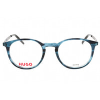 Hugo Men's Eyeglasses - Striped Blue Acetate/Metal Full Rim Frame | HG 1017 0AVS 00 ,