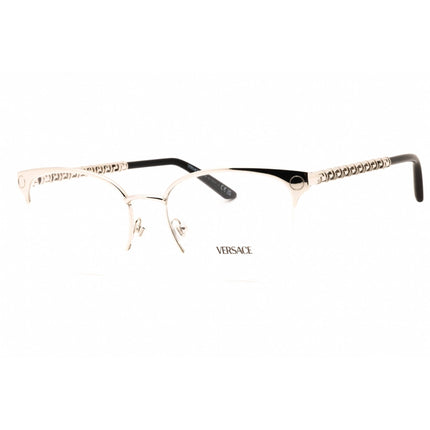 Versace Women's Eyeglasses - Silver Metal Cat Eye Half Rim Frame | 0VE1297 1000 ,