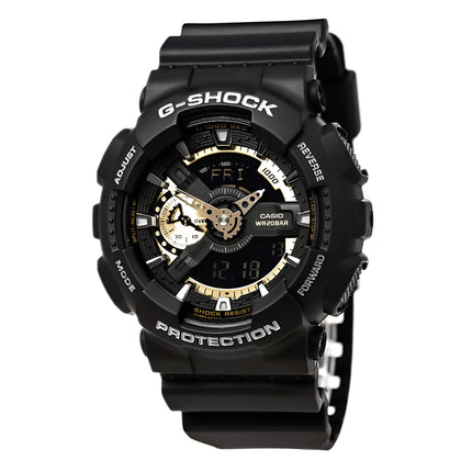 Casio Men's G-Shock Alarm Analog & Digital Black Dial Quartz Black Resin Strap Dive Watch | GA110RG-1 ,