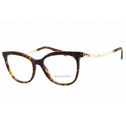 Bvlgari Women's Eyeglasses - Havana Plastic Full Rim Cat Eye Shape Frame | 0BV4218 504 ,