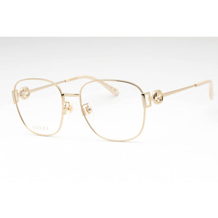 Gucci Unisex Eyeglasses - Gold Metal Oval Full Rim Frame Clear Lens | GG1209O 002 ,