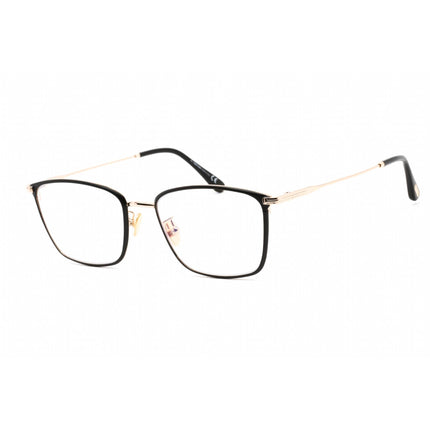 Tom Ford Women's Eyeglasses - Black/Gold Metal Rectangular Frame | FT5774-D-B 028 ,