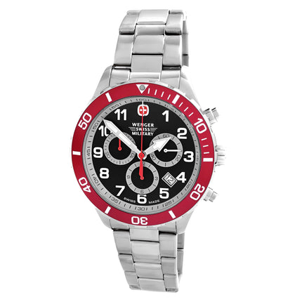 Wenger Men's Quartz Watch - Classic Chronograph Stainless Steel Bracelet | 79312C ,