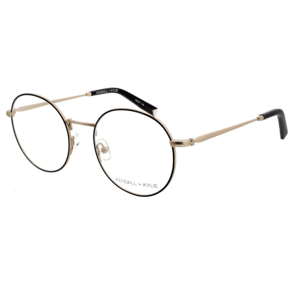 Kendall + Kylie Women's Eyeglasses - Black/Light Gold Metal Frame | KKO117 WHITNEY 770 ,