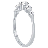 Classic Women's Silver Graduating Round CZ Ring - W-2266 ,