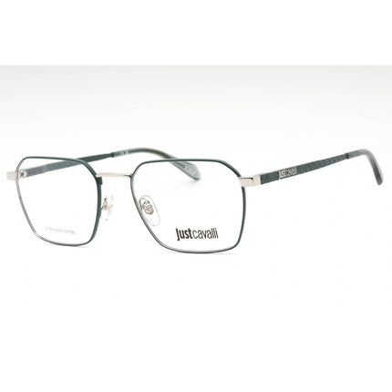 Just Cavalli Men's Eyeglasses - Green Metal Geometric Full Rim Frame | VJC018 0539 ,