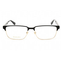 Gucci Men's Eyeglasses - Gold Black Metal Rectangular Full Rim Frame | GG0383O 004 ,