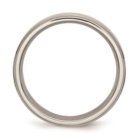 Titanium Ridged Edge 6mm Polished Band | TB34 ,