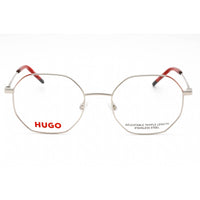 Hugo Women's Eyeglasses - Silver Red Metal Geometric Full Rim Frame | HG 1216 0J2B 00 ,