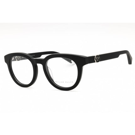 Philipp Plein Men's Eyeglasses - Matte Black Acetate Round Full Rim | VPP024M 0703 ,