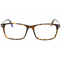 Tom Ford Men's Eyeglasses - Dark Havana Plastic Square Full Rim Frame | FT5584-B 052 ,