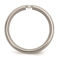 Titanium Grooved 6mm Diamond Polished Band | TB173AA ,