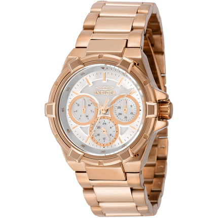 Invicta Women's Watch - Aviator Quartz Chronograph Rose Gold Steel Bracelet | 37312 ,