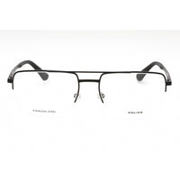 Police Men's Eyeglasses - Black Metal Rectangular Shape Half Rim Frame | VPLG71 0531 ,