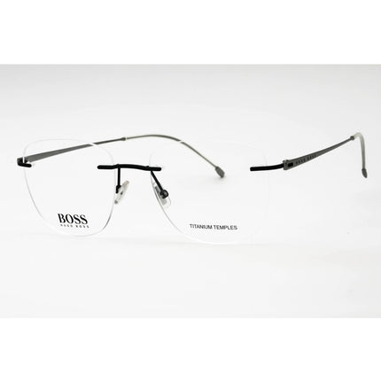 Hugo Boss Men's Eyeglasses - Matte Blue Square Rimless Frame | BOSS 1266/C 0FLL 00 ,