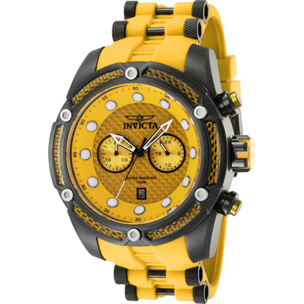 Invicta Men's Watch - Bolt Quartz Yellow Dial Steel and Silicone Strap Date | 42295 ,