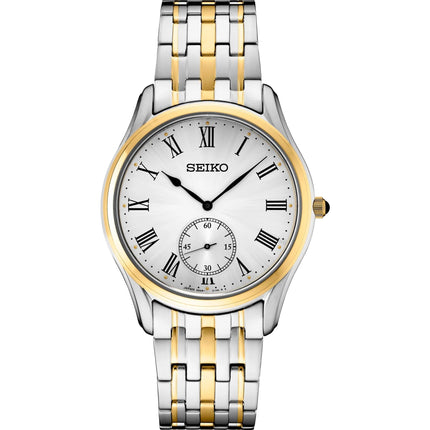 Seiko Men's Watch - Essentials Quartz Silver Tone Dial Two Tone Bracelet | SRK048 ,