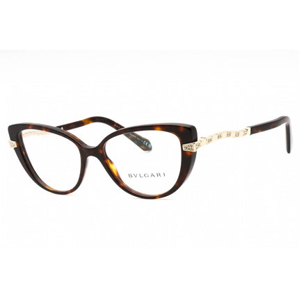 Bvlgari Women's Eyeglasses - Havana Plastic Full Rim Cat Eye Frame | 0BV4199B 504 ,