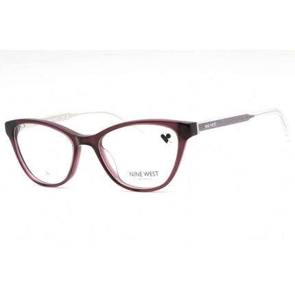 Nine West Women's Eyeglasses - Crystal Plum Plastic Cat Eye Full Rim | NW5217 505 ,