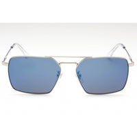Police Men's Sunglasses - Shiny Silver Metal Aviator Full Rim Frame | SPLL07 579B ,