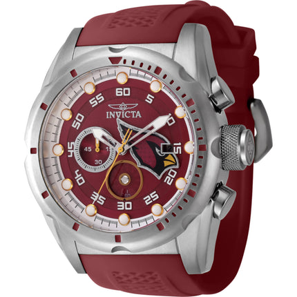 Invicta Men's Watch - NFL Arizona Cardinals Chronograph Silver and Red Dial | 45551 ,
