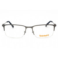 Timberland Men's Eyeglasses - Matte Dark Nickeltin Metal Half Rim Frame | TB1758 007 ,