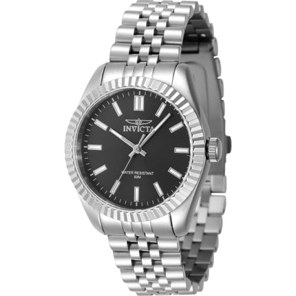 Invicta Women's Watch - Specialty Black Dial Silver Steel Bracelet Quartz | 47494 ,