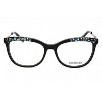 Bebe Women's Eyeglasses - Jet Full Rim Cat Eye Frame Clear Demo Lens | BB5179 001 ,