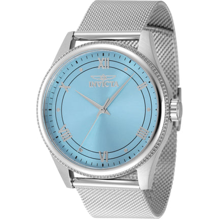 Invicta Men's Watch - Celestial Quartz Light Blue Dial Silver Tone Mesh Bracelet | 48483 ,
