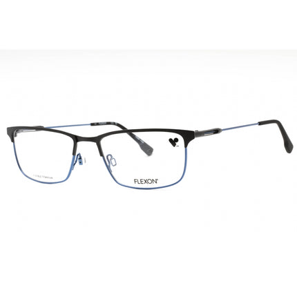 Flexon Men's Eyeglasses - Black/Blue Metal Rectangular Full Rim | FLEXON E1120 003 ,