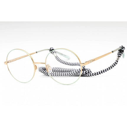 M Missoni Women's Eyeglasses - Gold Green Metal Round Full Rim | MMI 0022 0PEF 00 ,